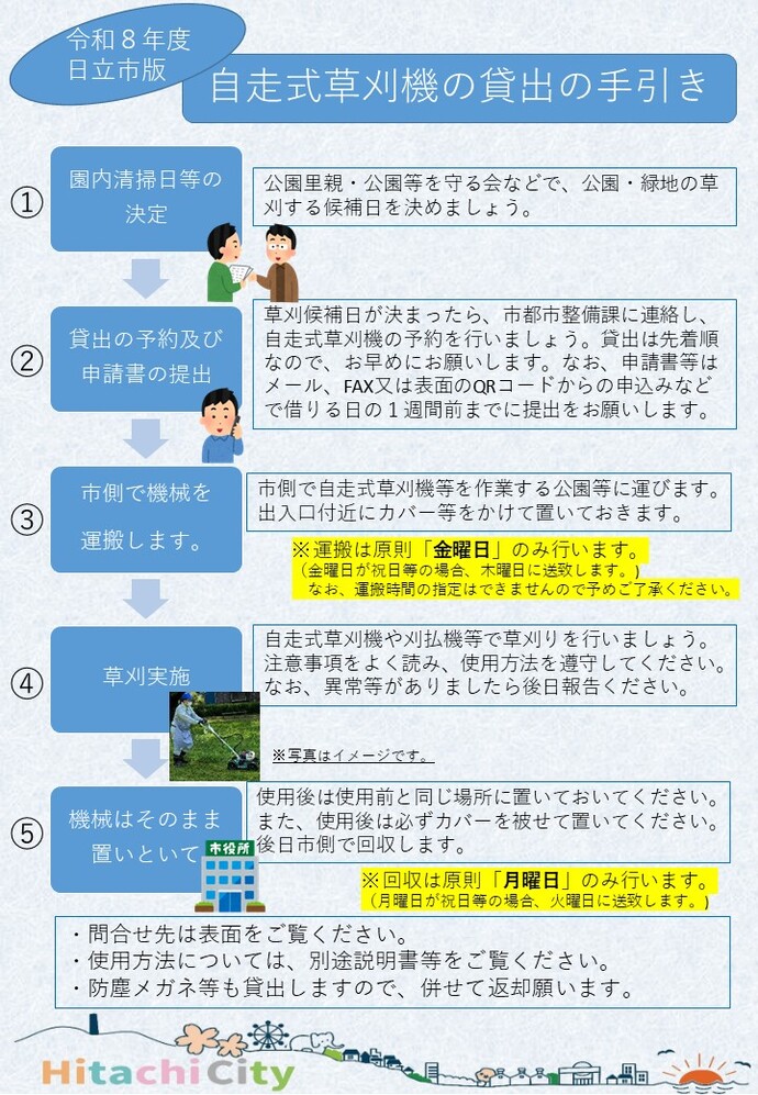 自走式草刈機貸出チラシ裏面