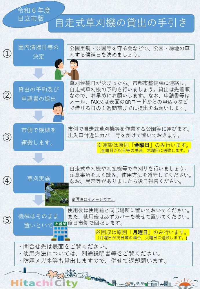 自走式草刈機貸出チラシ裏面