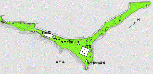 イラスト：古房地公園園内マップ