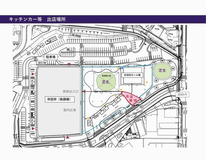 地図：キッチンカー等出店場所