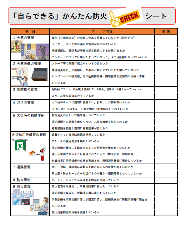 画面：チェックシート