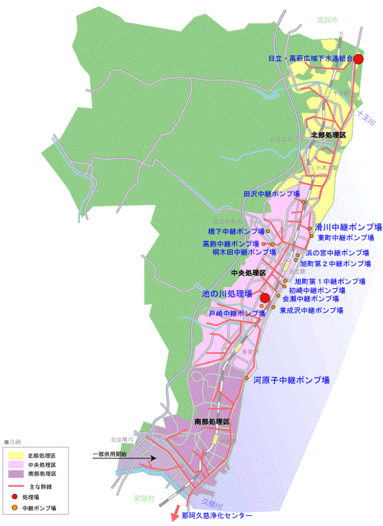 地図：事業区域図