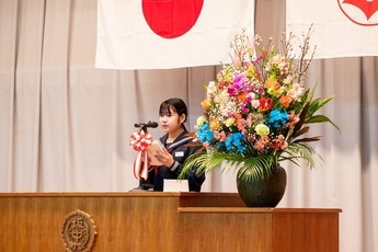 生徒代表挨拶の様子