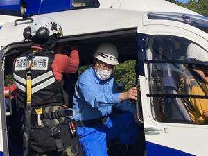 写真：中山間地区の被害状況確認