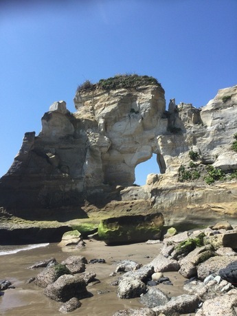 河口付近海岸の写真