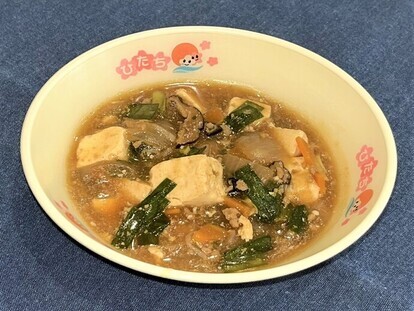 写真:春にら入りマーボー豆腐