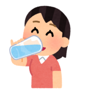 イラスト：水分を取る女の子