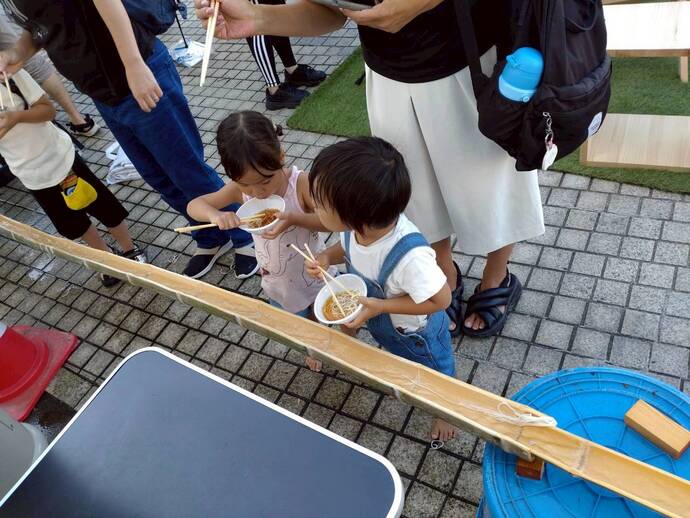 流しそうめんの写真2