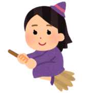 イラスト:ハロウィン(魔女衣装の女の子)