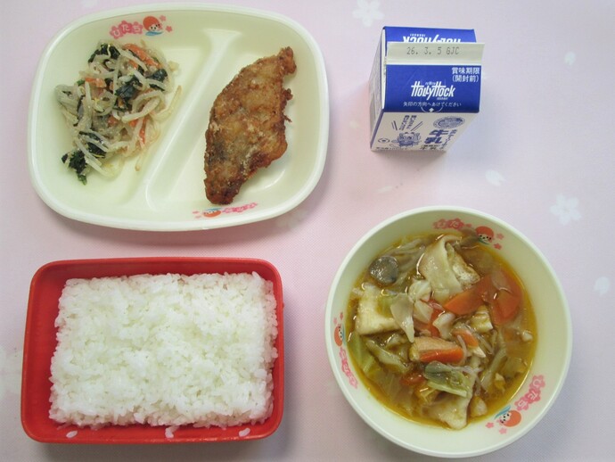 写真：2月20日(金曜日)の献立