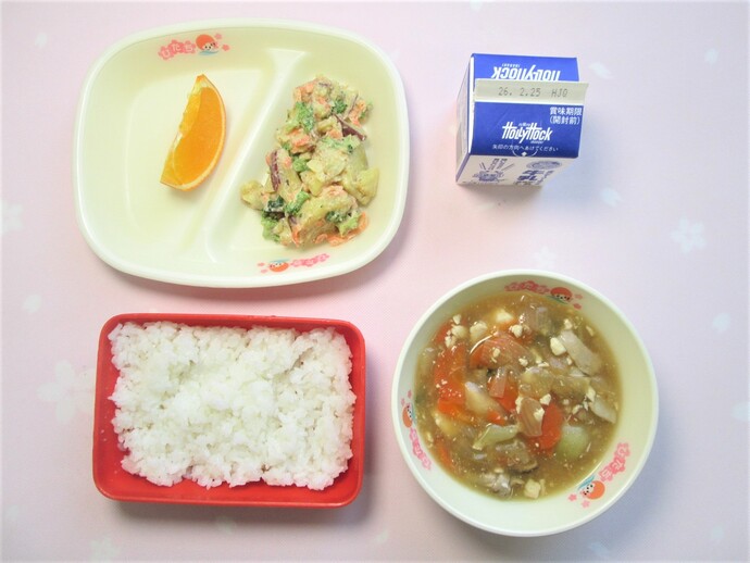 写真：2月12日(木曜日)の献立