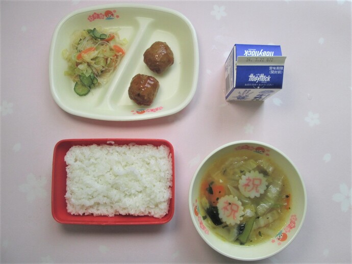 写真：3月9日(月曜日)の献立