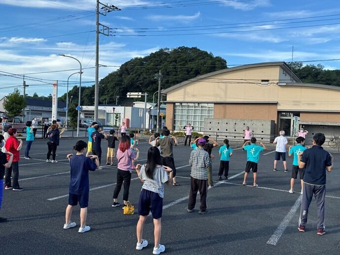 令和7年度日立市一斉ラジオ体操の様子
